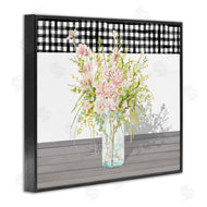 Patricia Pinto | Pink Rose Bouquet Gingham Plaid