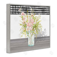 Patricia Pinto | Pink Rose Bouquet Gingham Plaid