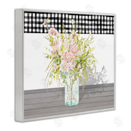 Patricia Pinto | Pink Rose Bouquet Gingham Plaid