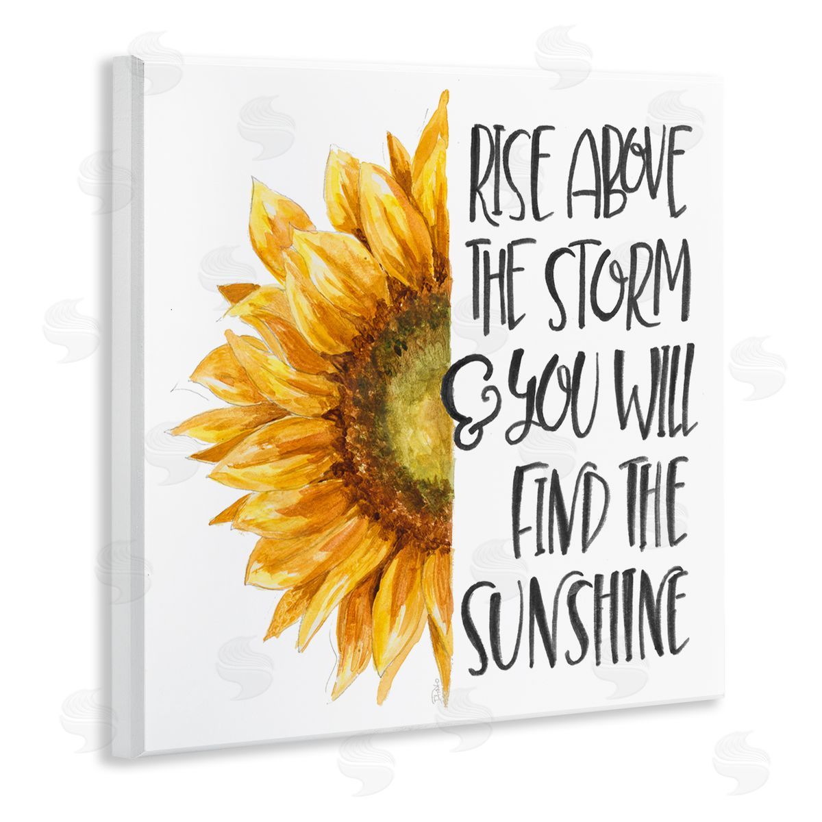 Patricia Pinto Rise Above Storm Sunflower Floral Wall Plaque Art