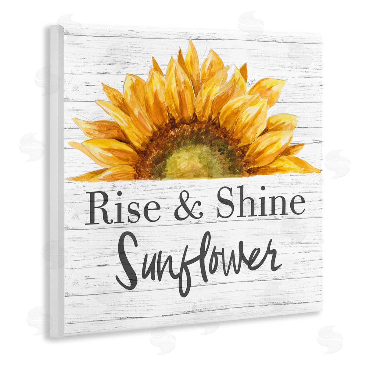 Rise and Shine Sunflower Wood Plaque Wall Art, Home Decor by Patricia Pinto