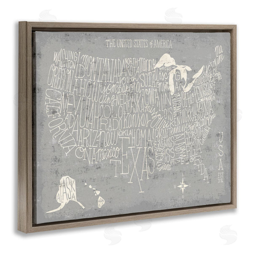Michael Mullan | Distressed US Map Typography