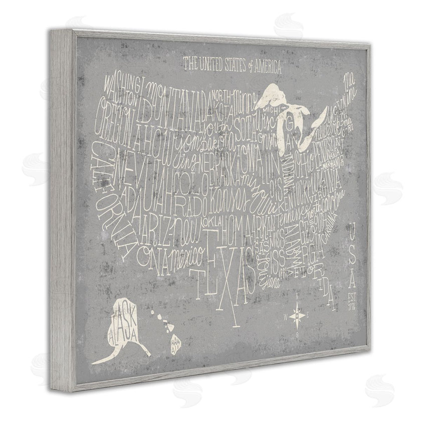 Michael Mullan | Distressed US Map Typography