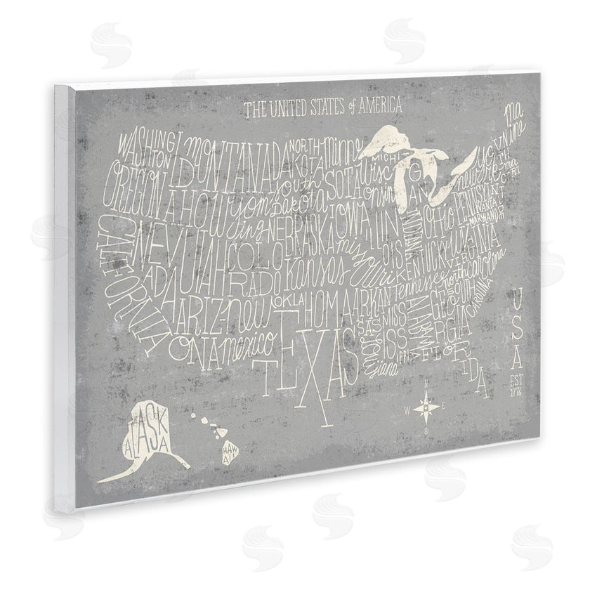 Michael Mullan | Distressed US Map Typography