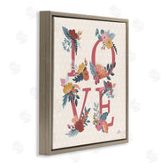 Laura Marshall | Love Text Floral Heart Pattern