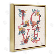 Laura Marshall | Love Text Floral Heart Pattern