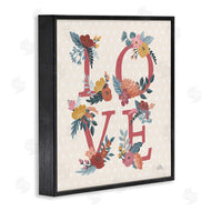 Laura Marshall | Love Text Floral Heart Pattern