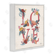 Laura Marshall | Love Text Floral Heart Pattern