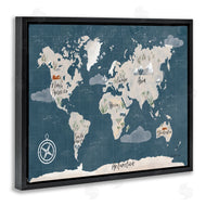 Becky Thorns | World Map Nautical Cloud Details