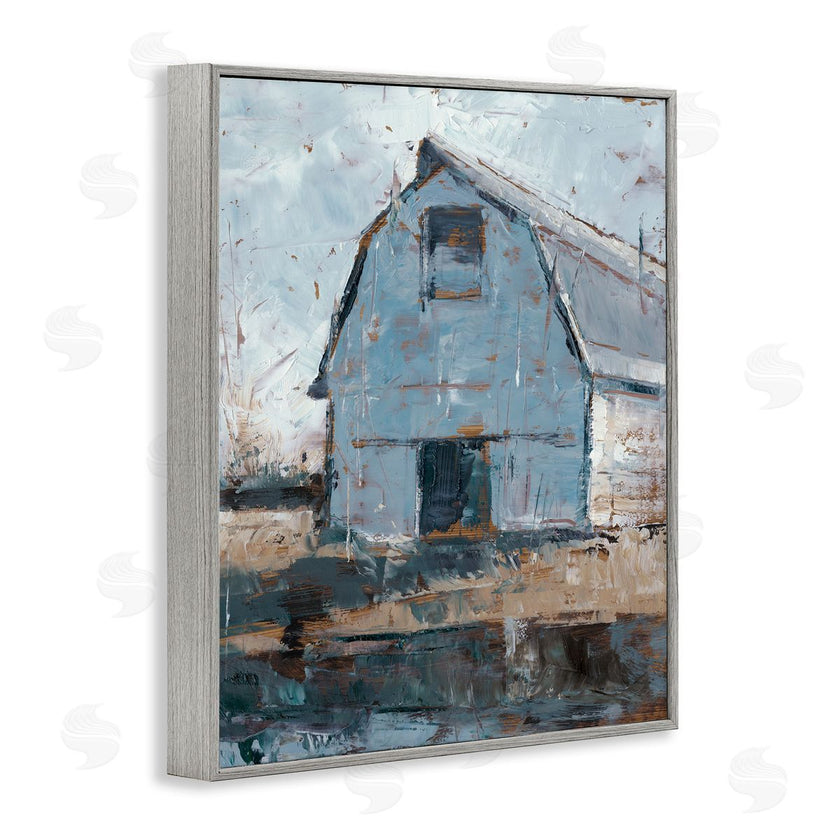 Ethan Harper | Abstract Distressed White Barn
