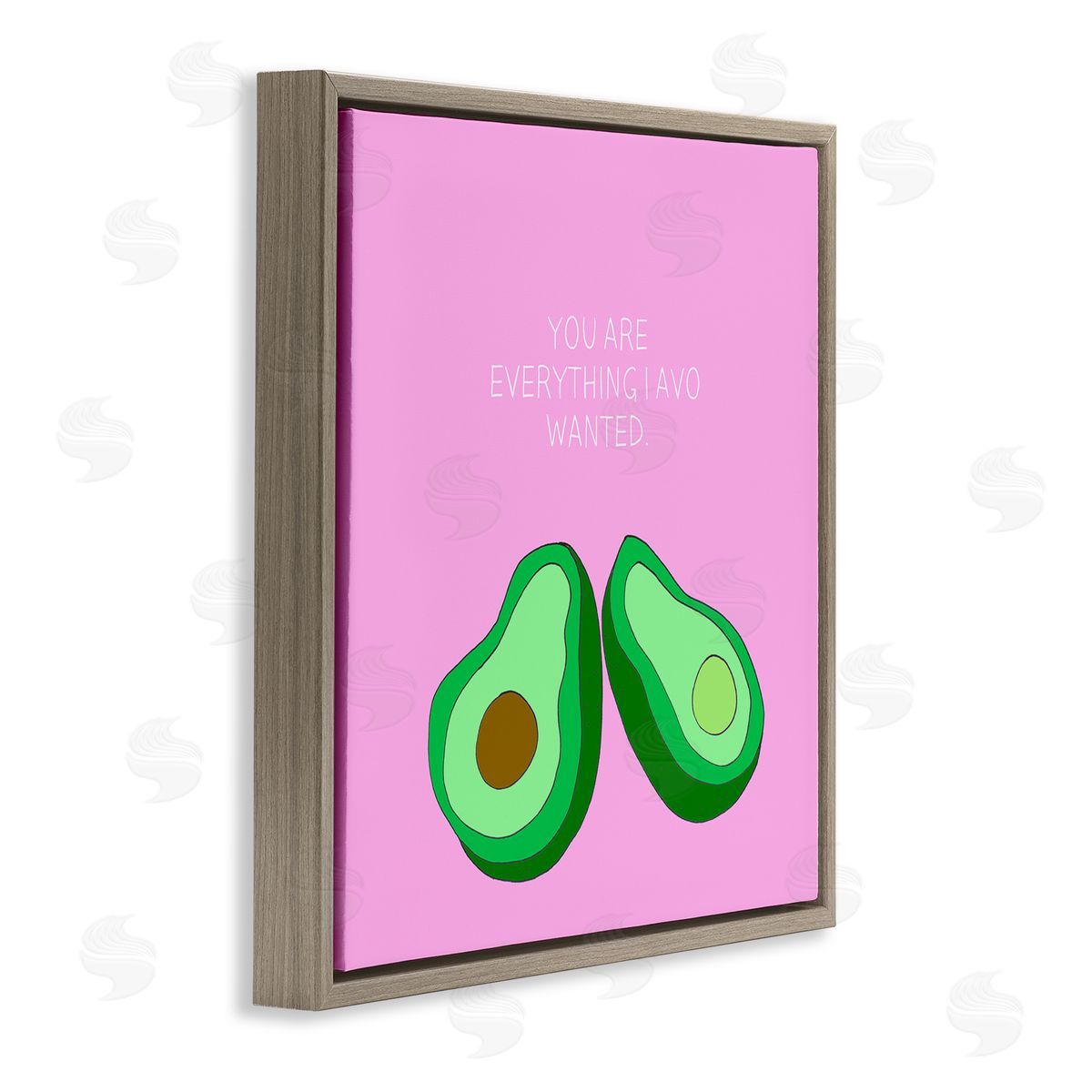 Natalie Sizemore Everything I Avo Wanted Avocado Pun Brown Floater Frame Canvas Art