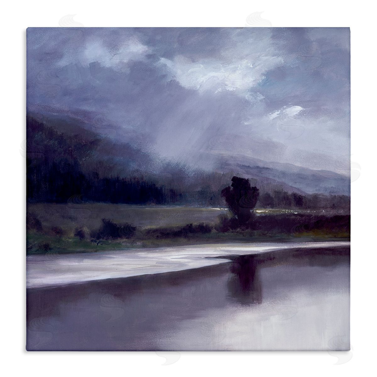 Sheila Finch Storm Clouds Abstract Landscape Canvas Wall Art