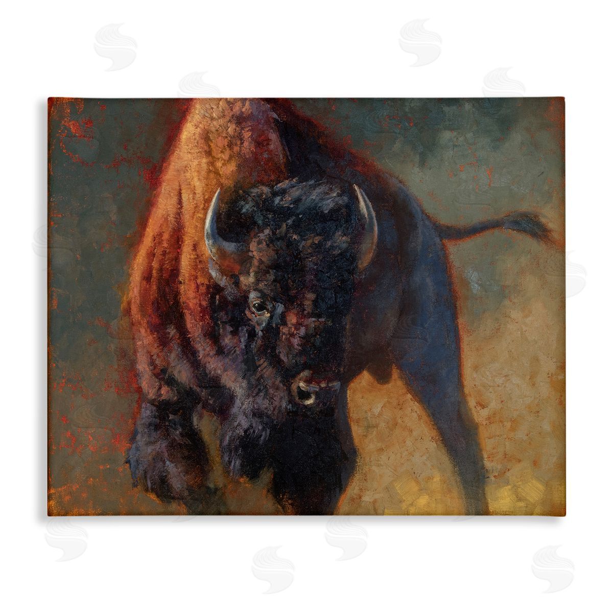 Julie T. Chapman Running Bull Masculine Cattle Canvas Wall Art