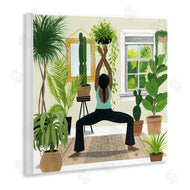 Grace Popp | Female Yoga Cactus Plant Interior