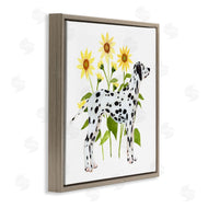 Annie Warren | Dalmatian Dog Minimal Sunflower Field