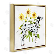 Annie Warren | Dalmatian Dog Minimal Sunflower Field