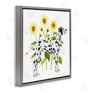 Annie Warren | Dalmatian Dog Minimal Sunflower Field