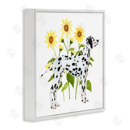 Annie Warren | Dalmatian Dog Minimal Sunflower Field