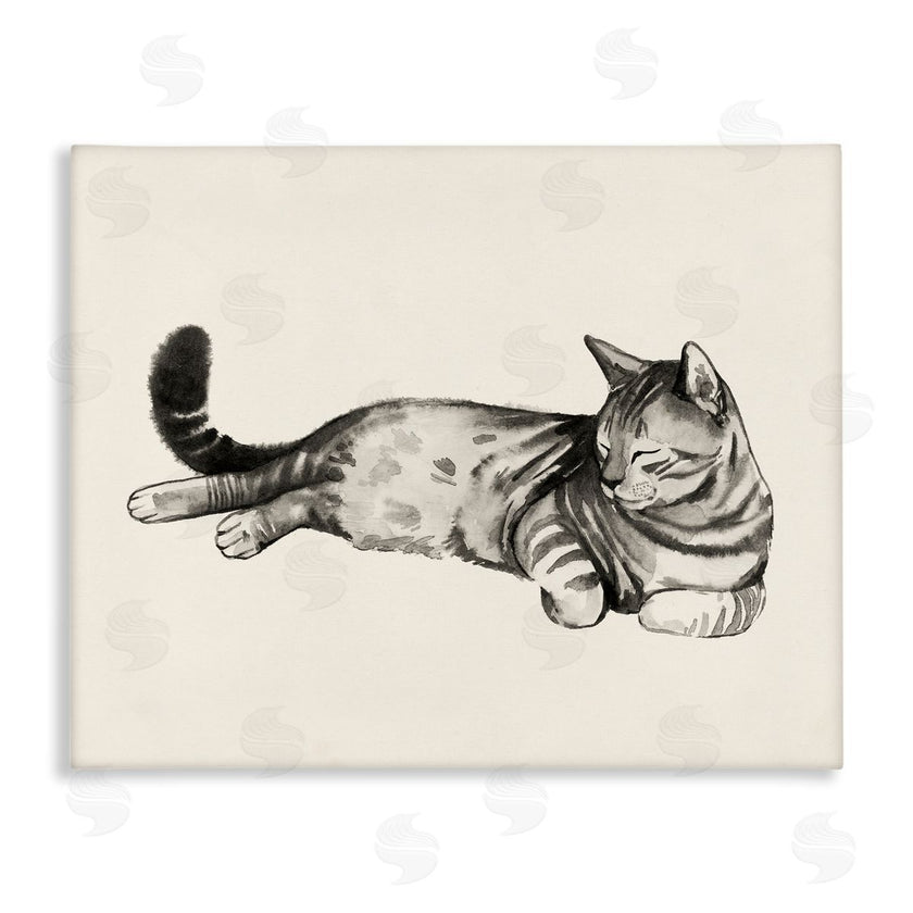 Grace Popp | Sleeping Striped Cat Relaxed Pet