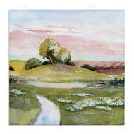 Grace Popp | Hillside Sunset Green Grass Landscape