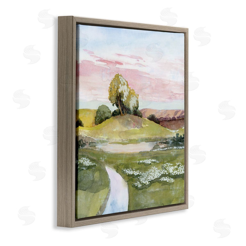 Grace Popp | Hillside Sunset Green Grass Landscape