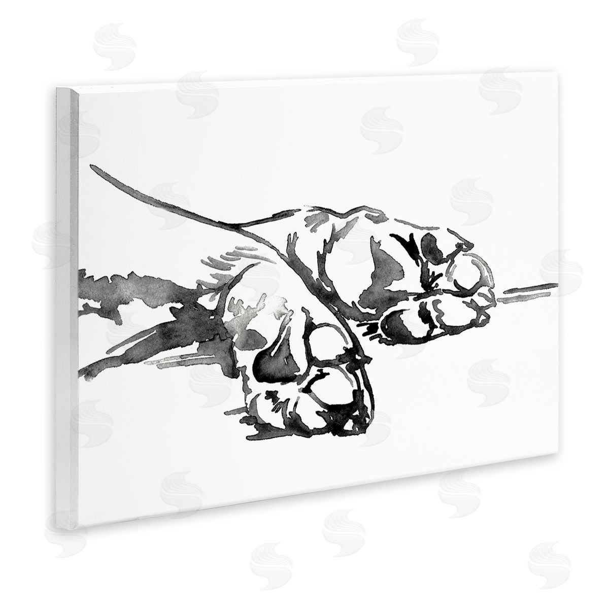 Jennifer Paxton Parker Animal Paws Minimal Ink Linework Wall Plaque Art