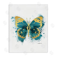 Amanda Greenwood | Butterfly Abstract Blue Watercolor Painting