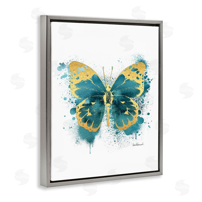 Amanda Greenwood | Butterfly Abstract Blue Watercolor Painting