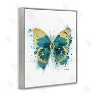 Amanda Greenwood | Butterfly Abstract Blue Watercolor Painting