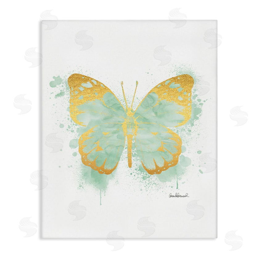 Amanda Greenwood | Seafoam Green Butterfly Paint Splatter