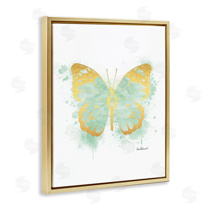 Amanda Greenwood | Seafoam Green Butterfly Paint Splatter