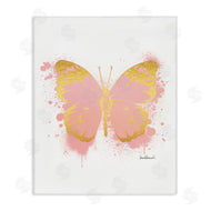 Amanda Greenwood | Glam Pink Gold Butterfly Paint Splatter