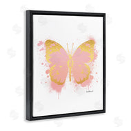 Amanda Greenwood | Glam Pink Gold Butterfly Paint Splatter