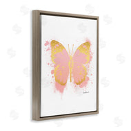 Amanda Greenwood | Glam Pink Gold Butterfly Paint Splatter