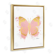 Amanda Greenwood | Glam Pink Gold Butterfly Paint Splatter