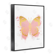Amanda Greenwood | Glam Pink Gold Butterfly Paint Splatter