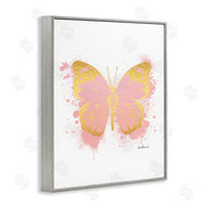 Amanda Greenwood | Glam Pink Gold Butterfly Paint Splatter