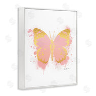 Amanda Greenwood | Glam Pink Gold Butterfly Paint Splatter