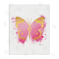 Amanda Greenwood | Hot Pink Butterfly Glam Paint Splatter