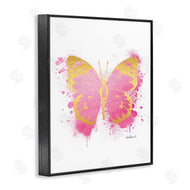 Amanda Greenwood | Hot Pink Butterfly Glam Paint Splatter