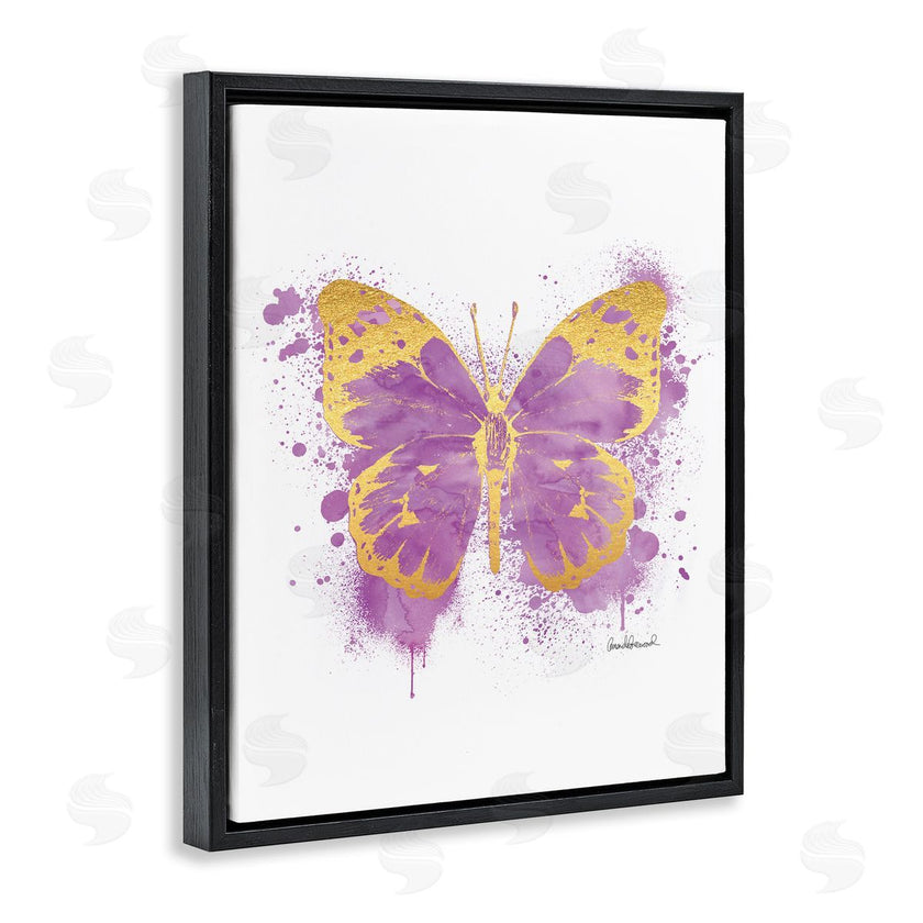 Amanda Greenwood | Purple Butterfly Paint Splatter Glam