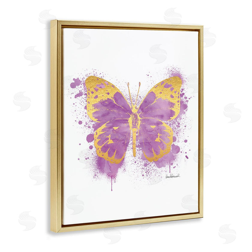 Amanda Greenwood | Purple Butterfly Paint Splatter Glam