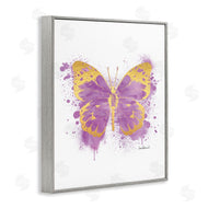 Amanda Greenwood | Purple Butterfly Paint Splatter Glam