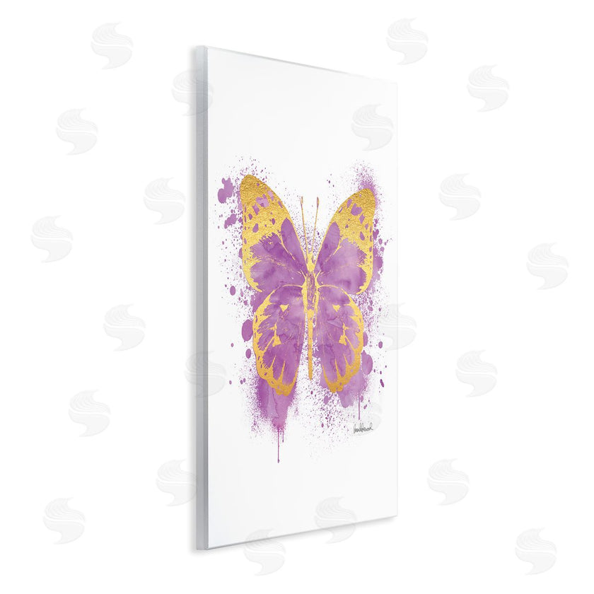 Amanda Greenwood | Purple Butterfly Paint Splatter Glam