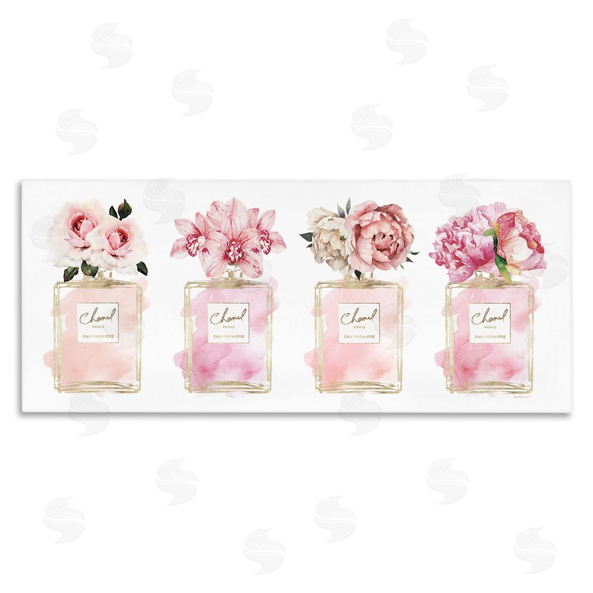 Floral Bouquets Glam Fashion Jars Canvas Wall Art, Home Decor by Amanda Greenwood
