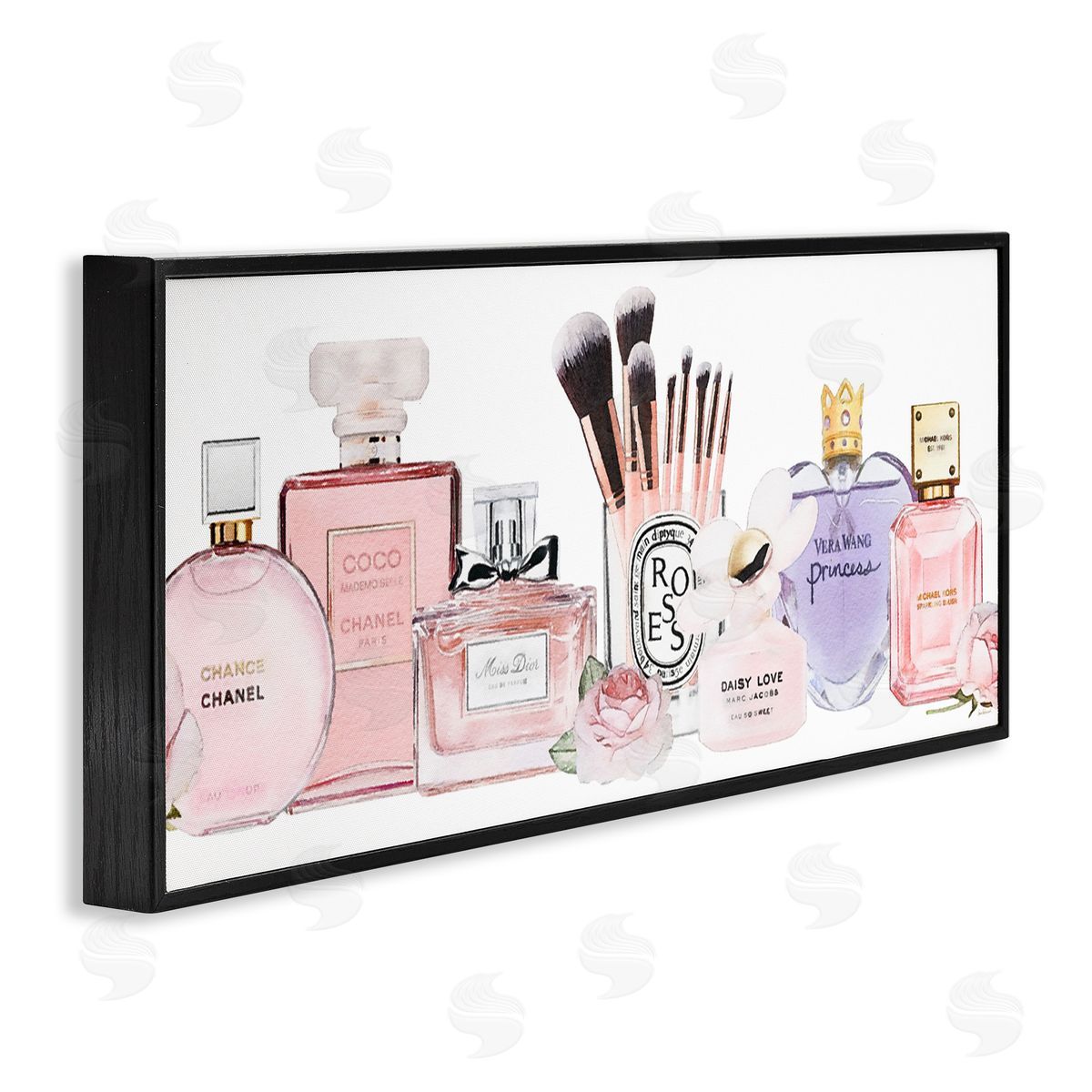 Fashion Fragrance Glam Accessories Black Frame Print Wall Art, Home Decor by Amanda Greenwood