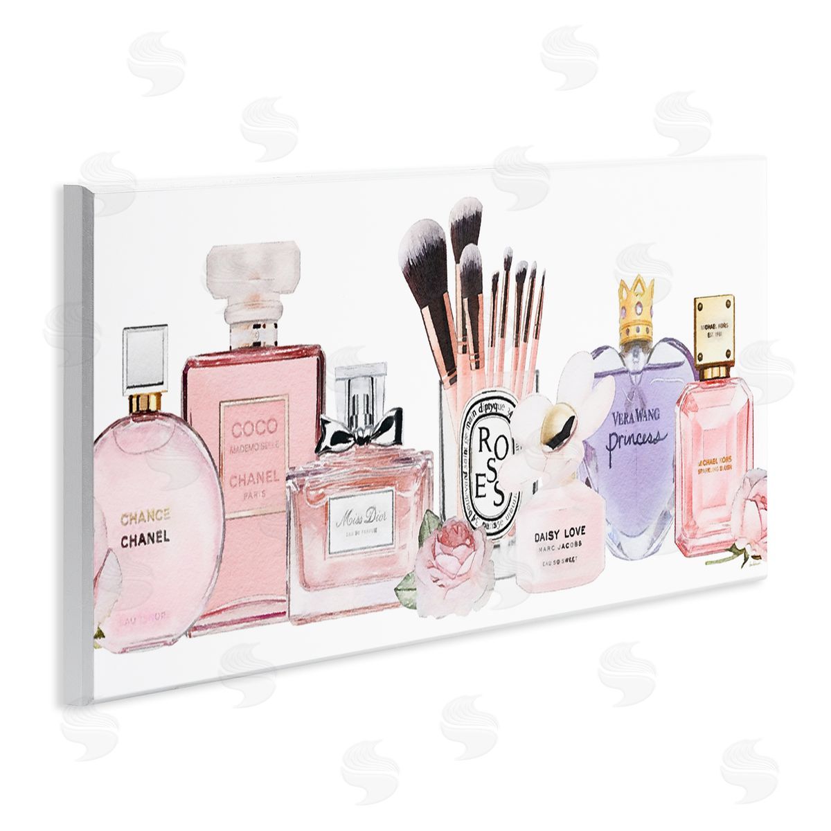 Fashion Fragrance Glam Accessories Wood Plaque Wall Art, Home Decor by Amanda Greenwood