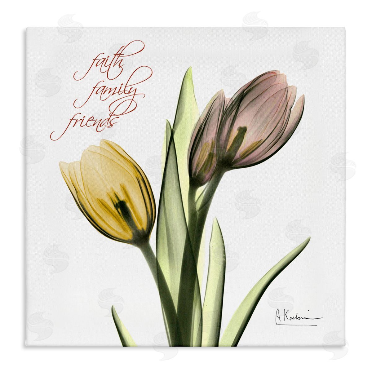 Albert Koetsier Family Faith Friends Tulip Flowers Canvas Wall Art