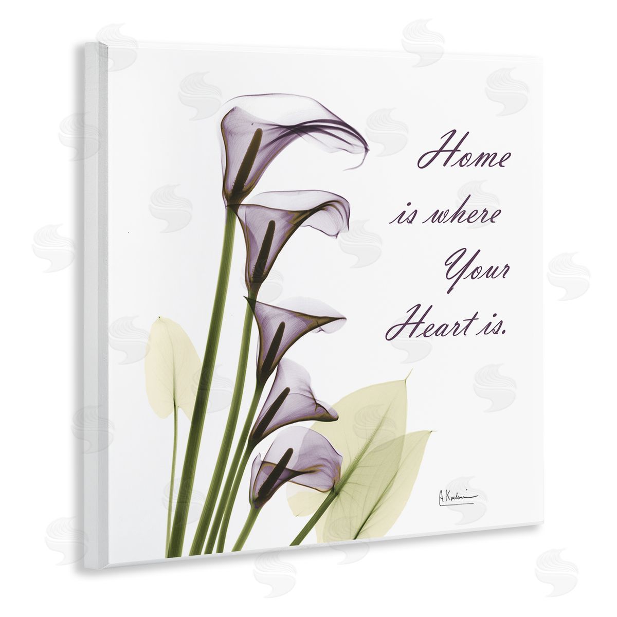Albert Koetsier Home Where Heart Is Calla Lillies Wall Plaque Art