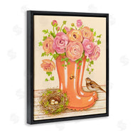 Gwendolyn Babbit | Charming Orange Rainboots Rose Bouquet